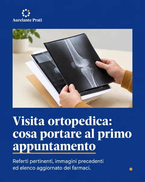 Aurelante Prati, poliambulatorio: Visita ortopedica: cosa portare al primo appuntamento
