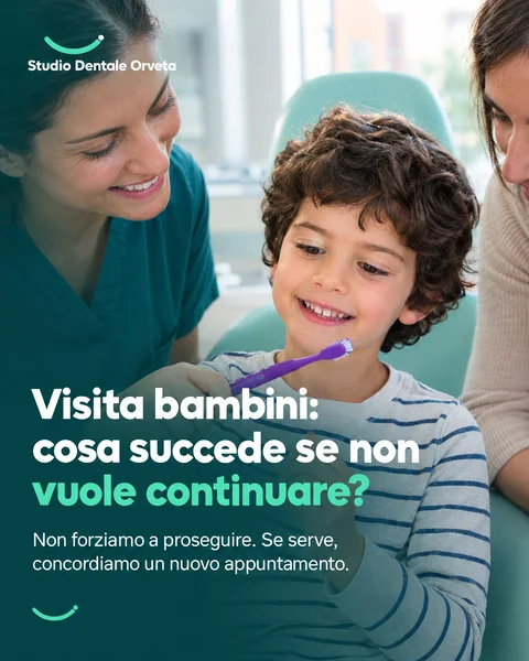 Studio Dentale Orveta, studio dentistico: Visita bambini: cosa succede se non vuole continuare?